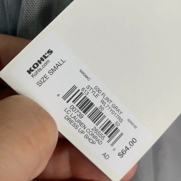 Lauren Conrad Dress Up Shop Flint Gray Ruffle Tulle skirt New w Tag W-381 Sz S - Picture 6 of 9